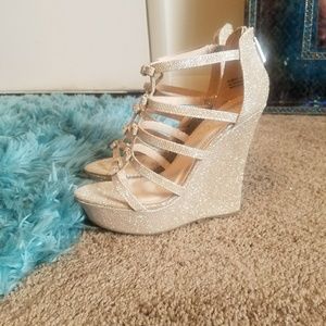 Rose Gold Sparkle Wedges 💫